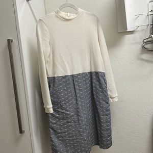 Cream sweater dress